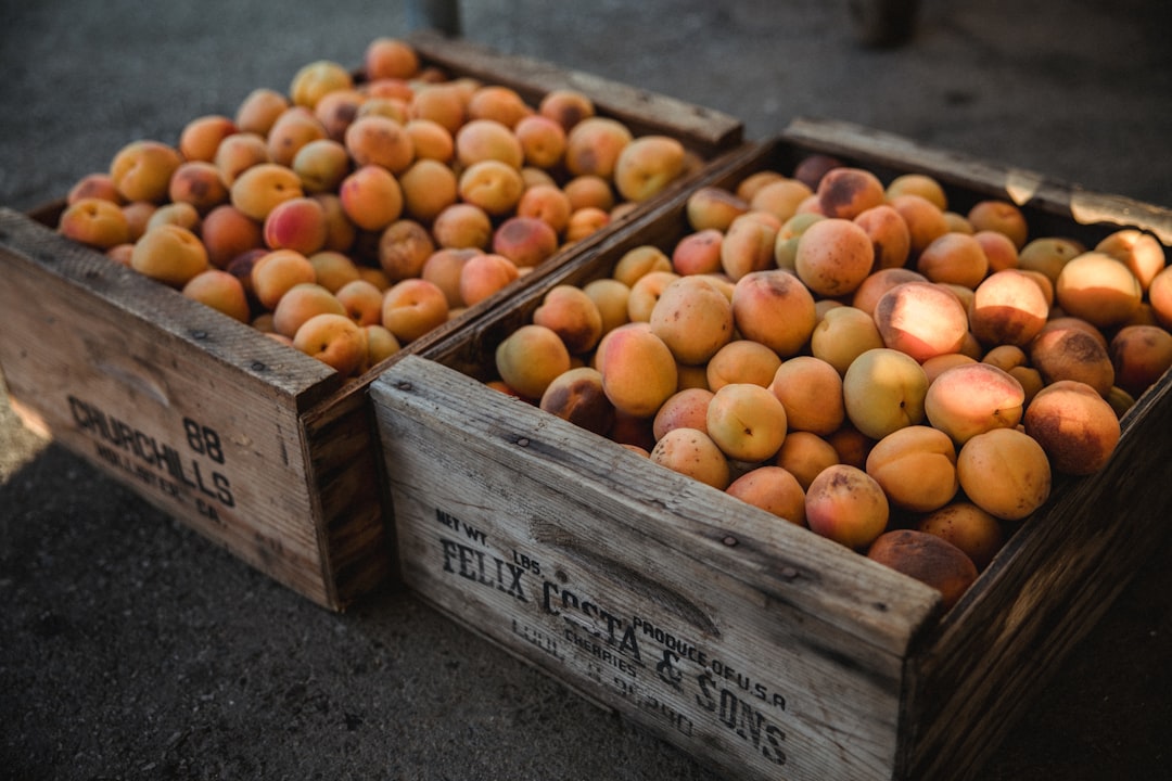Fresh fruit packed in crates for delivery